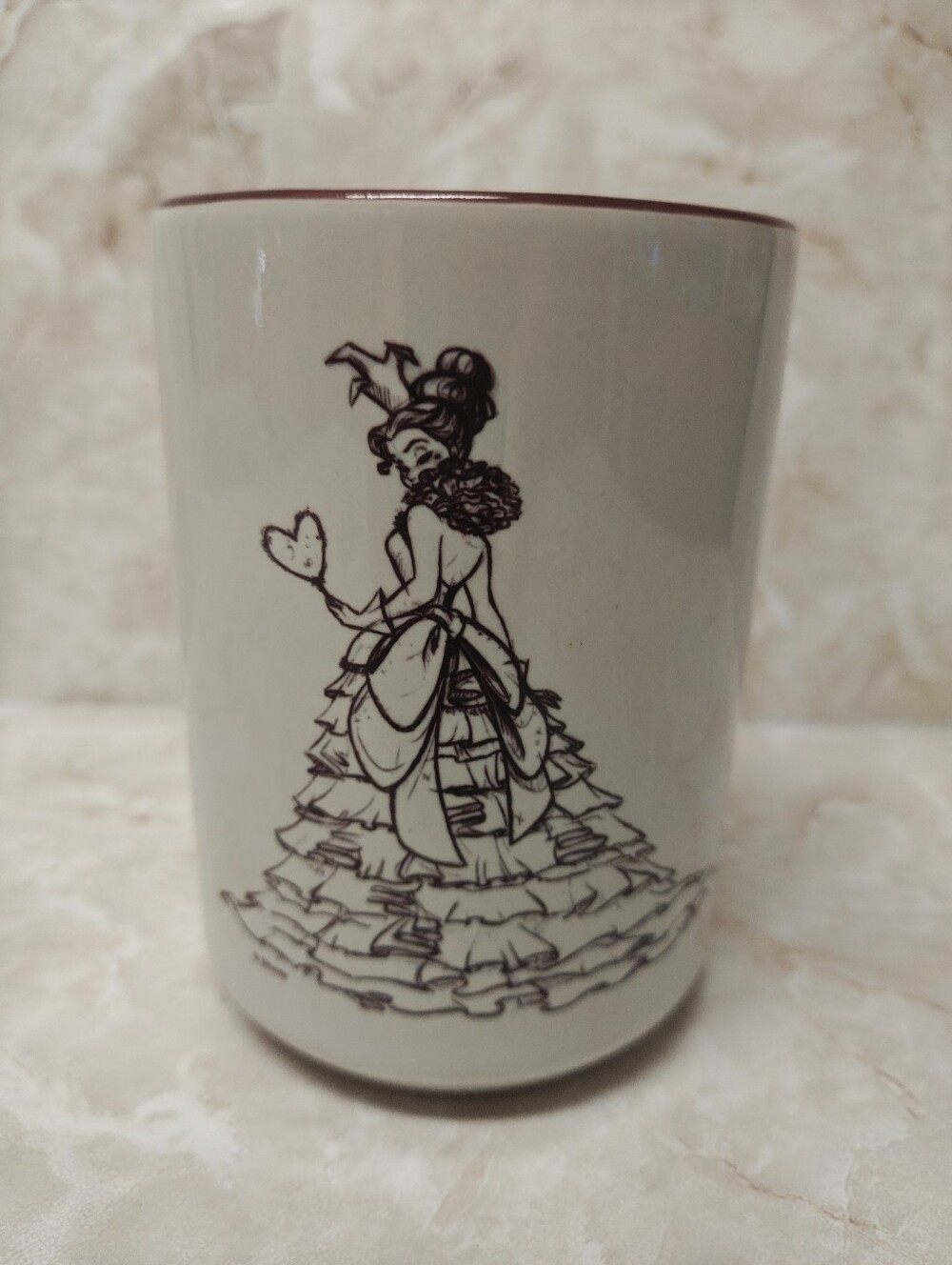 Queen of Hearts Two-Tone Coffee Mug from the "Disney Villains" collection